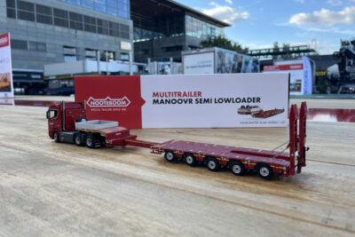 ミニカー WSI 1/50 VOLVO Lowloader 5ac Nooteboom WSI01-3982 - Volvo FH4 Globetrotter 10x4 Nooteboom lowloader