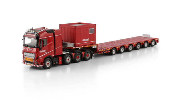 Nooteboom Redline Series - 6-axle MANOOVR + 10ft container with Volvo FH5 Globetrotter 8x4
