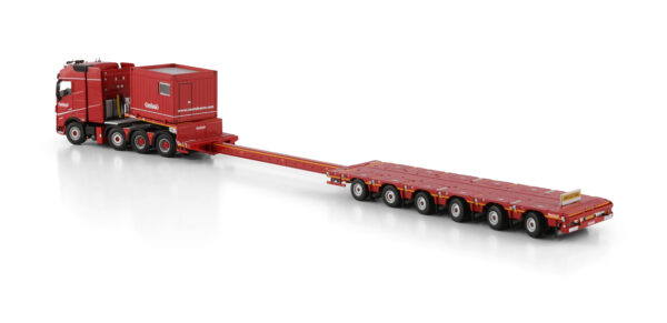 Nooteboom Redline Series - 6-axle MANOOVR + 10ft container with Volvo FH5 Globetrotter 8x4