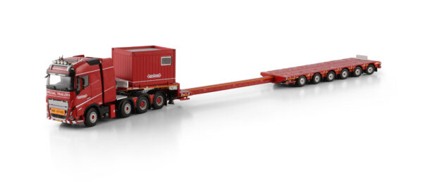 Nooteboom Redline Series - 6-axle MANOOVR + 10ft container with Volvo FH5 Globetrotter 8x4