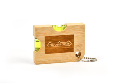 Bamboo bottle opener with spirit level