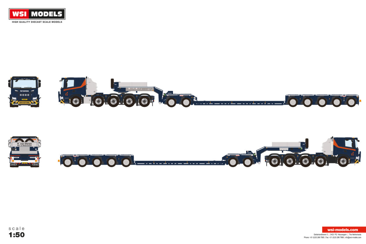 PRE-ORDER: H. van Dieren EURO-PX 2+5 + Scania P Low CP20 10x4