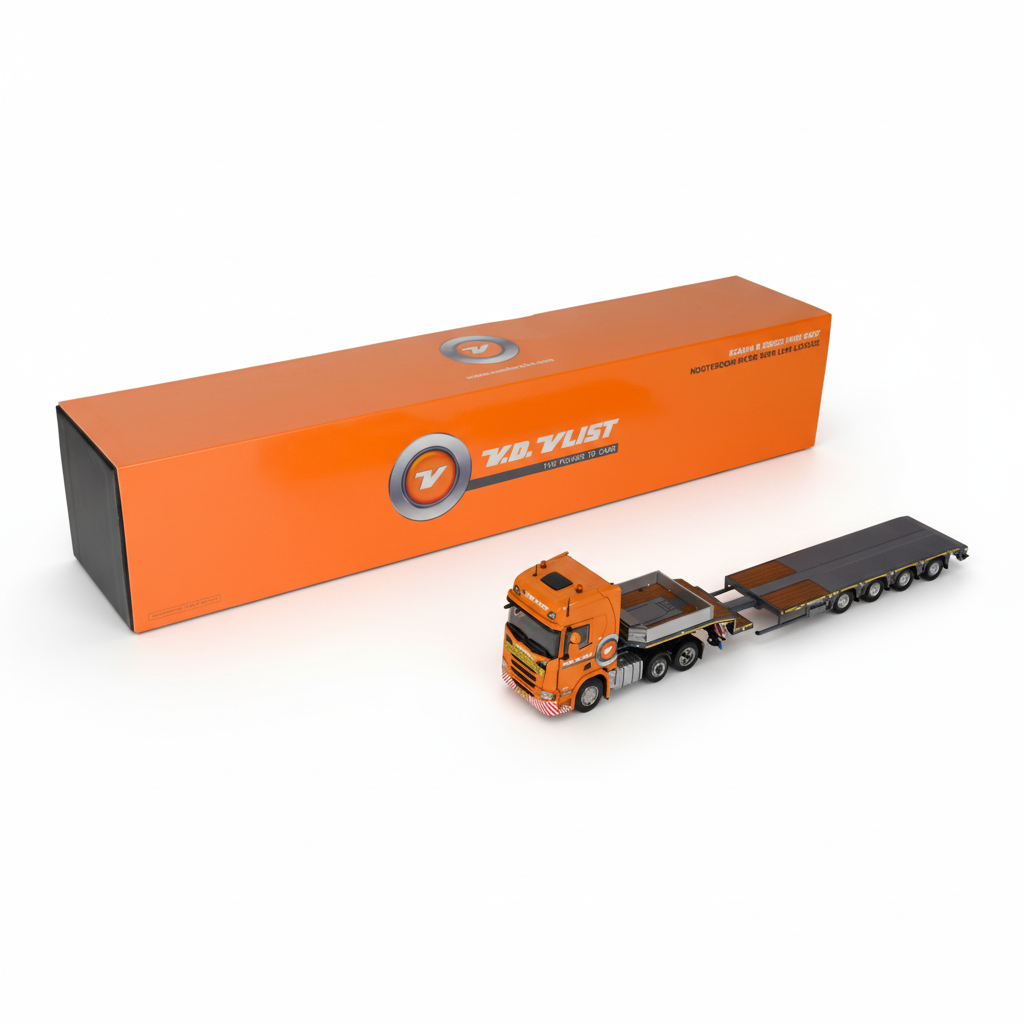 Van der Vlist - 4-axle MCO semi lowloader with Scania R High 6x2