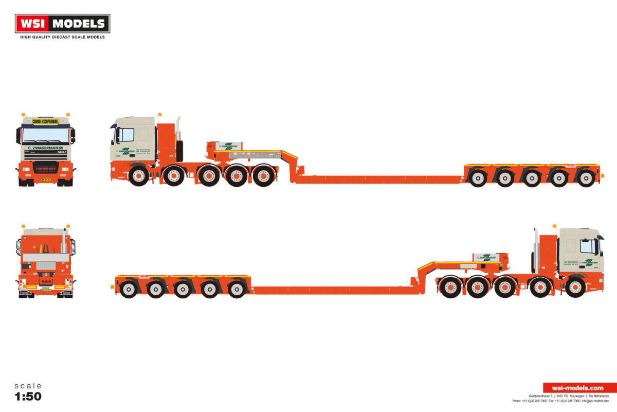 PRE-ORDER: C. Zwagerman - EURO-PX 5-axle low loader with DAF 95XF Space Cab 20x4